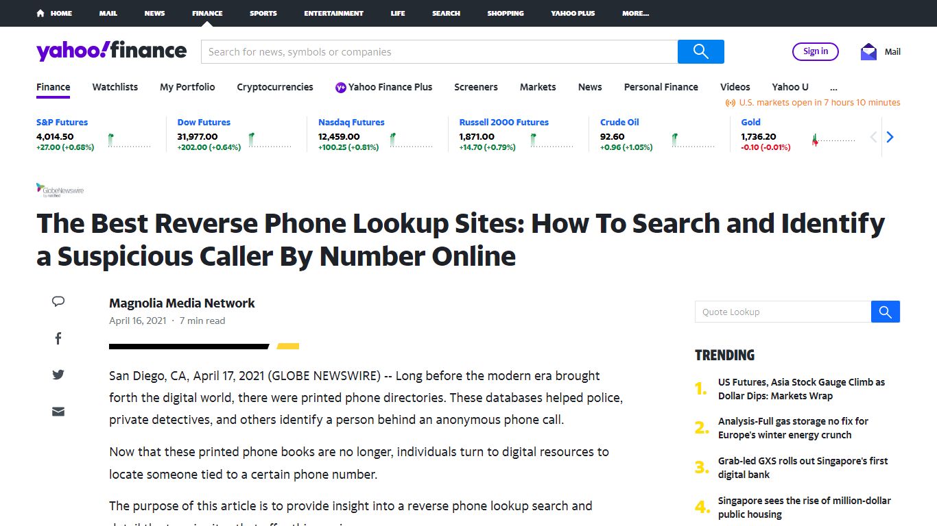 The Best Reverse Phone Lookup Sites: How To Search and ... - Yahoo!