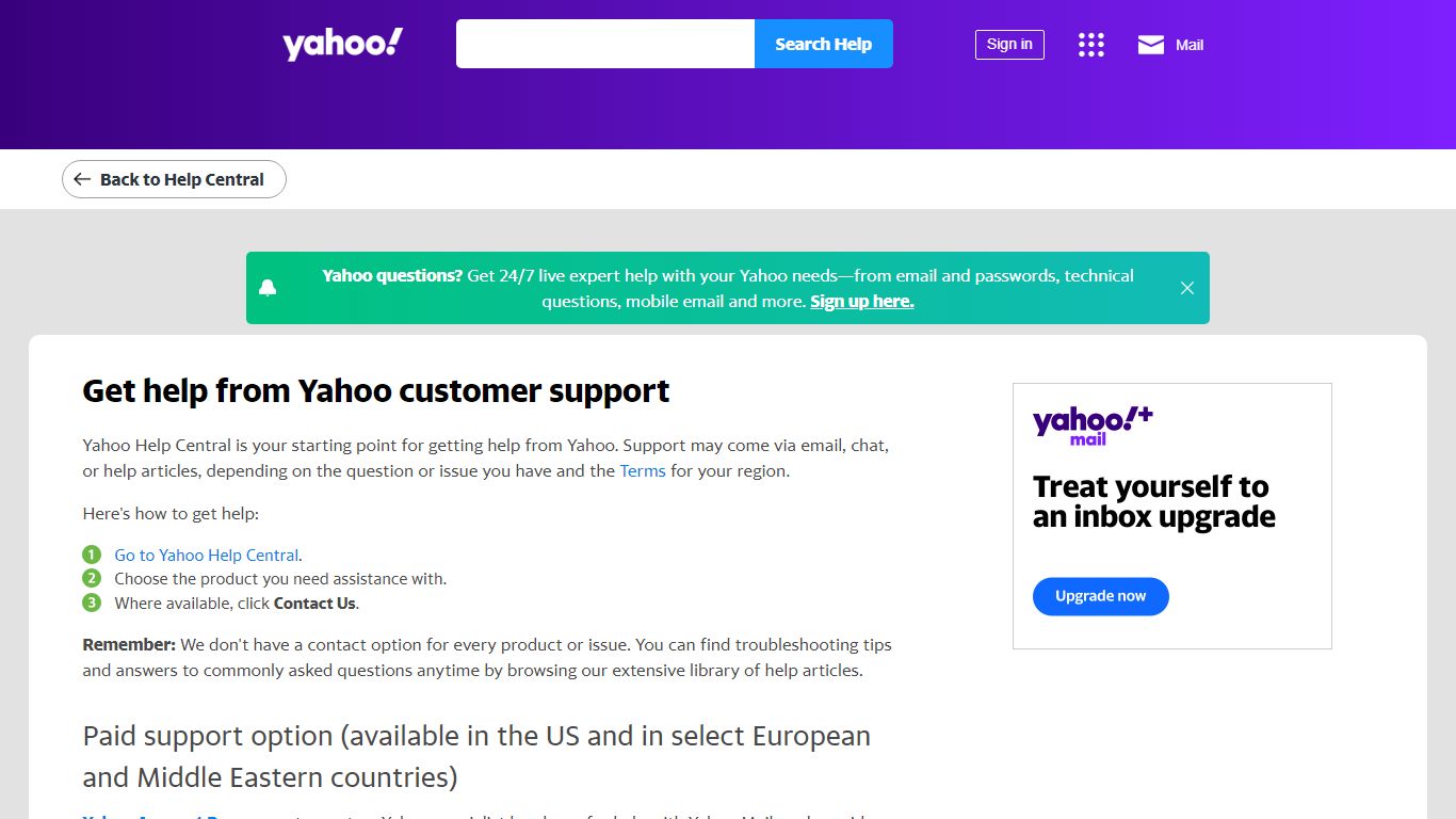 Get help from Yahoo customer support | Yahoo Help - SLN6349